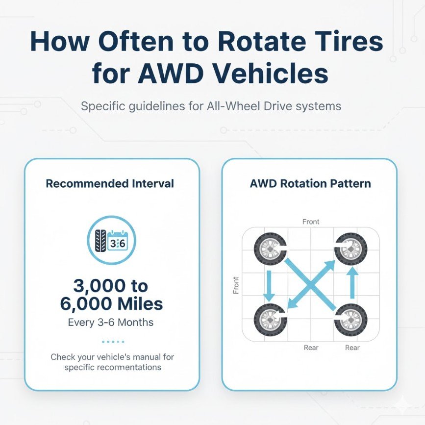 How Often to Rotate Tires for AWD Vehicles