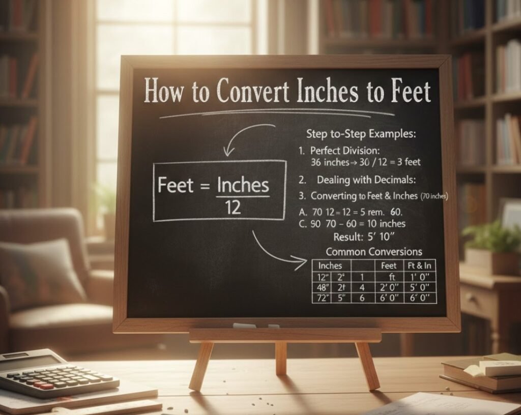 How to Convert Inches to Feet