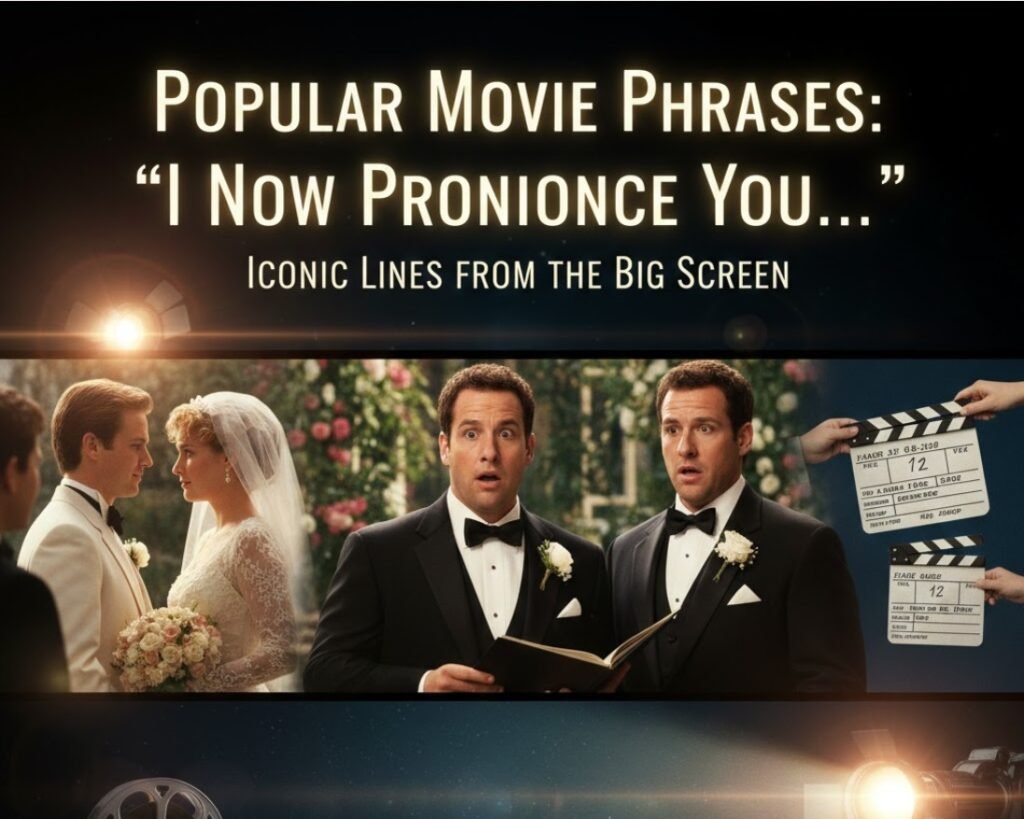 Popular Movie Phrases I Now Pronounce You