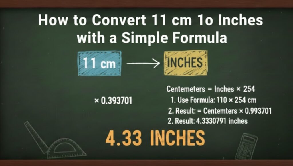 11 cm to Inches