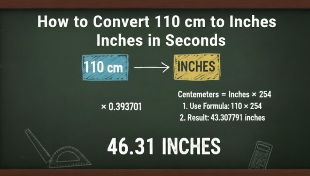 110 cm to Inches
