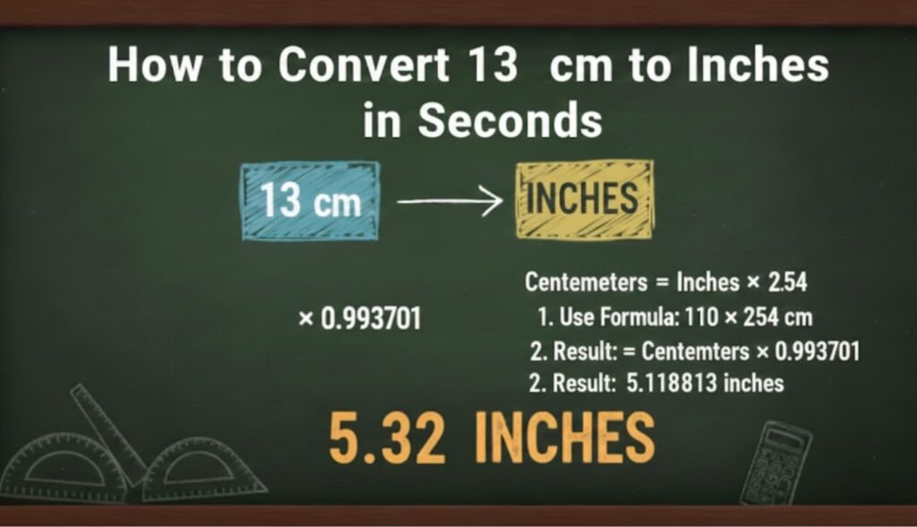13 cm to Inches