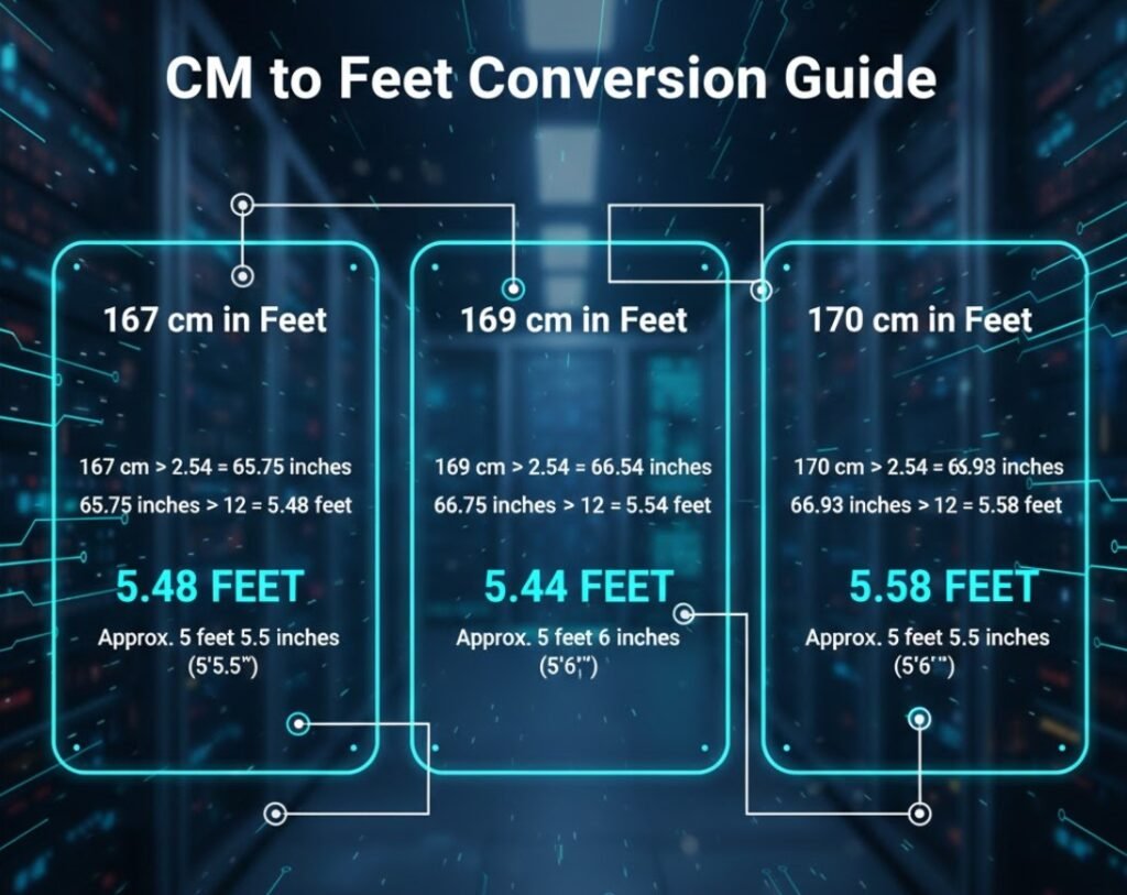 167 cm in Feet