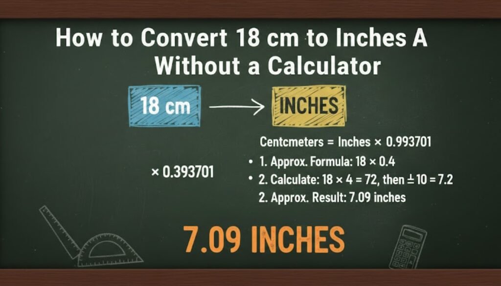 18 cm to Inches