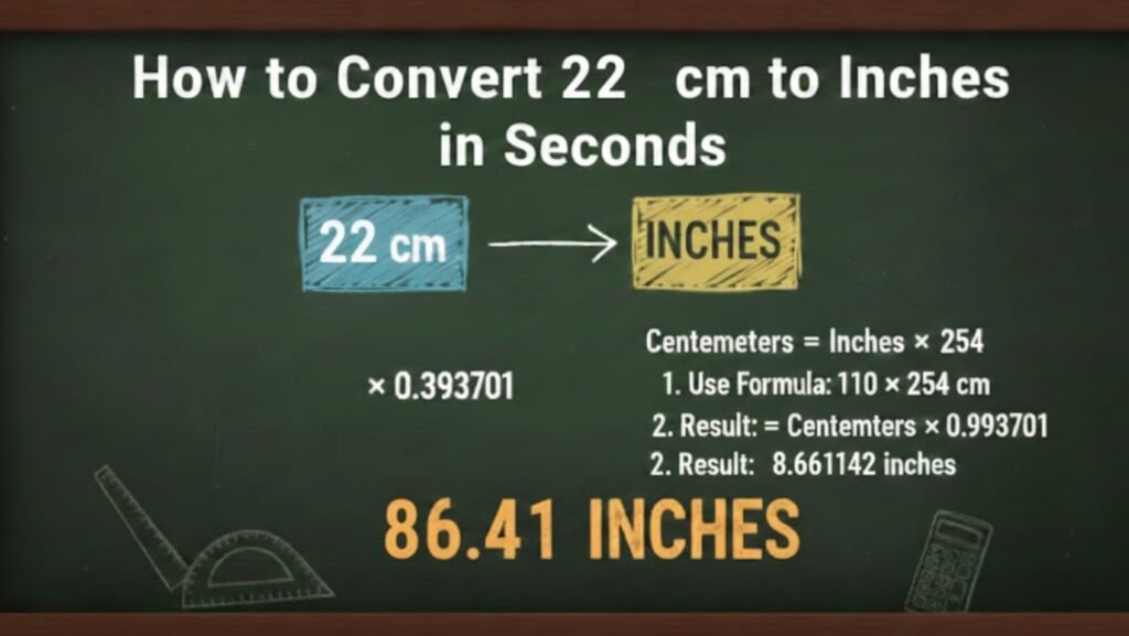 22 cm to Inches