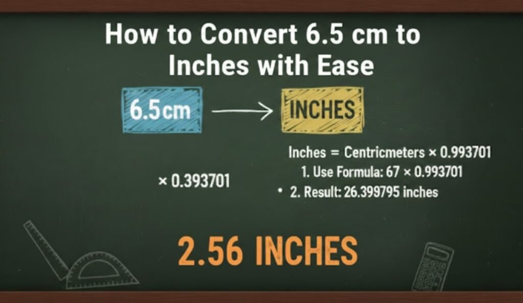 6.5 cm to Inches