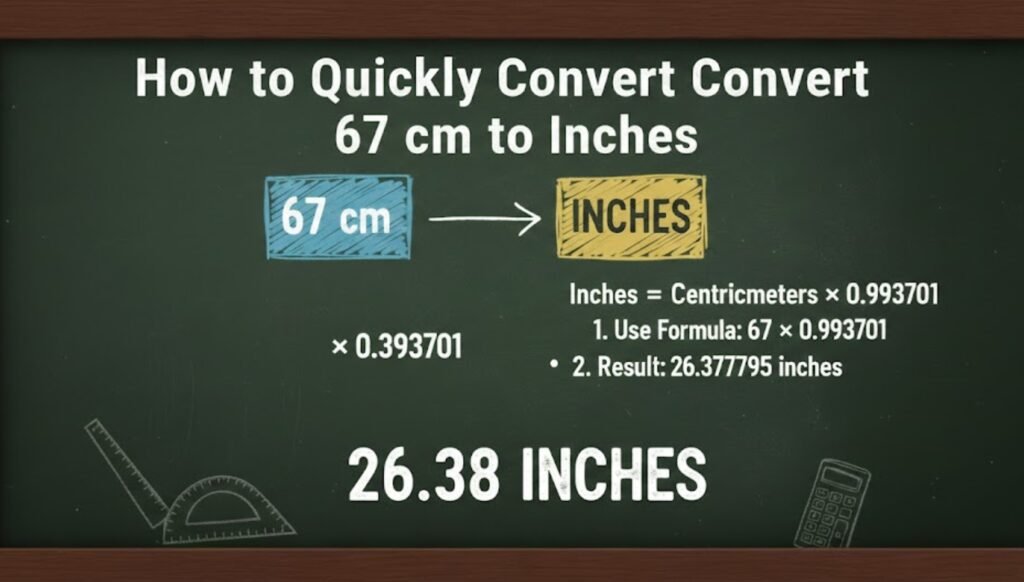 67 cm to Inches