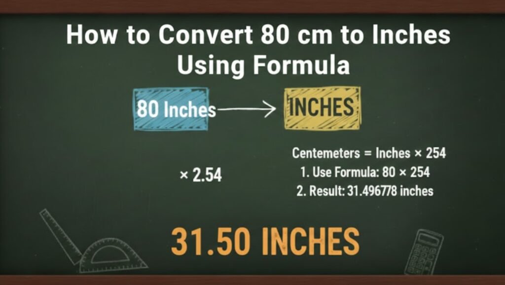 80 cm to Inches