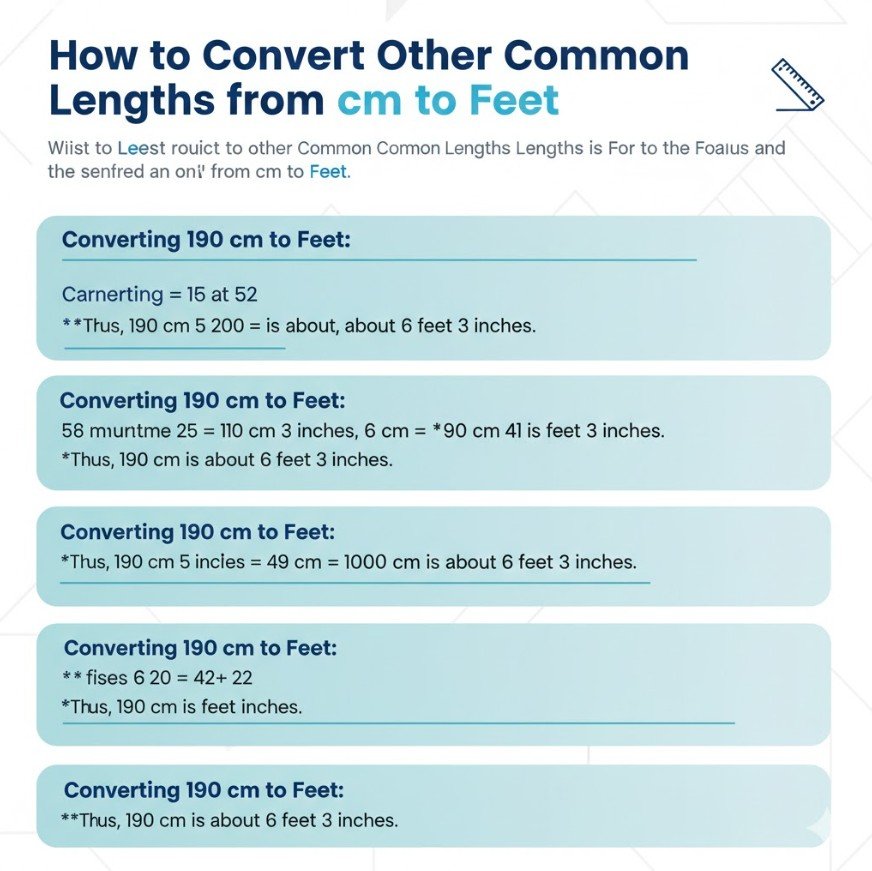 How to Convert Other Common Lengths from cm to Feet