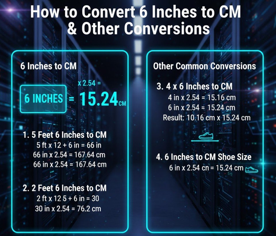 How to Convert 6 Inches to CM