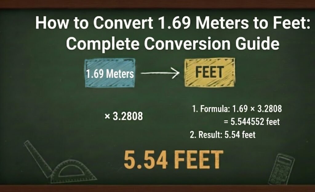 How to Convert 1.69 Meters to Feet