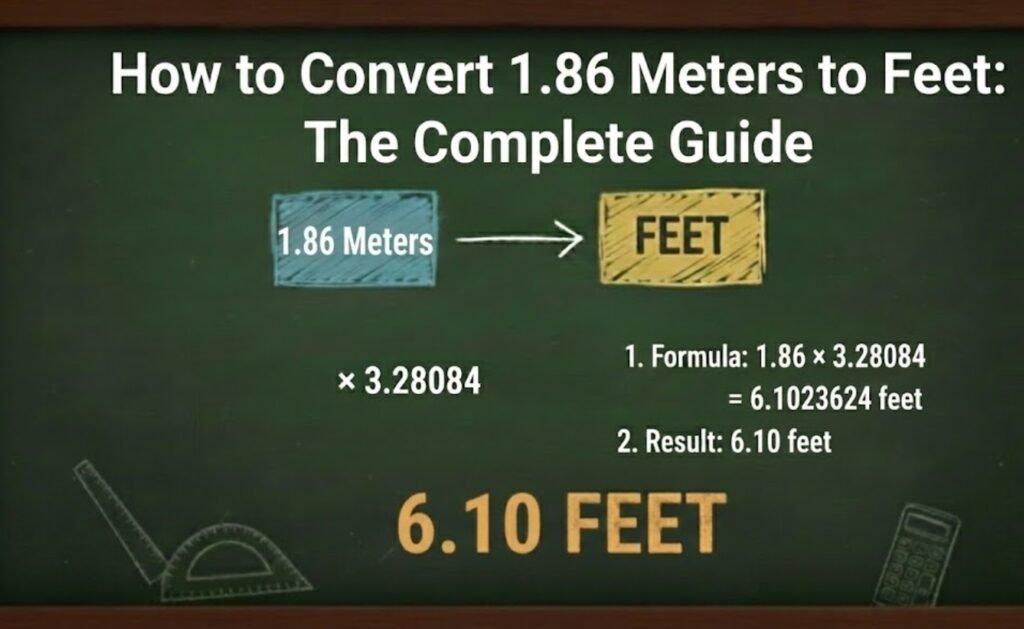 How to Convert 1.86 Meters to Feet