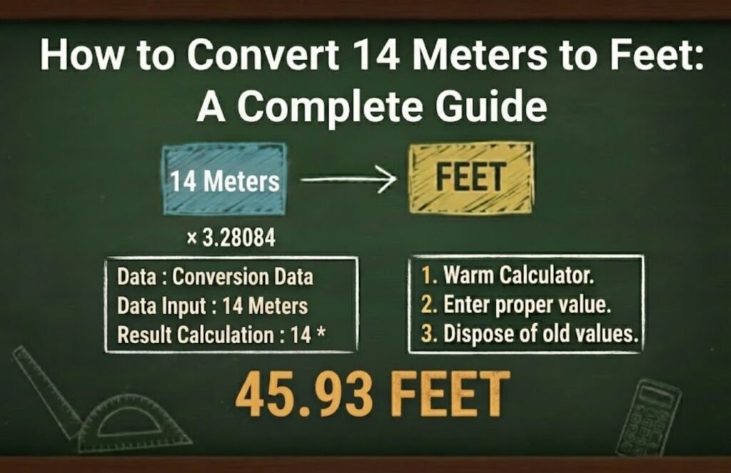 How to Convert 14 Meters to Feet