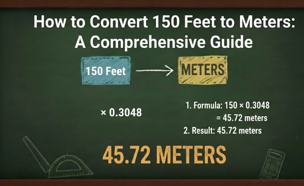 How to Convert 150 Feet to Meters