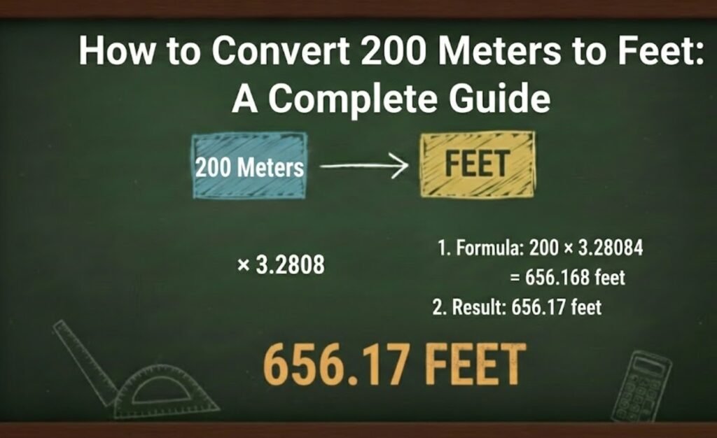 How to Convert 200 Meters to Feet