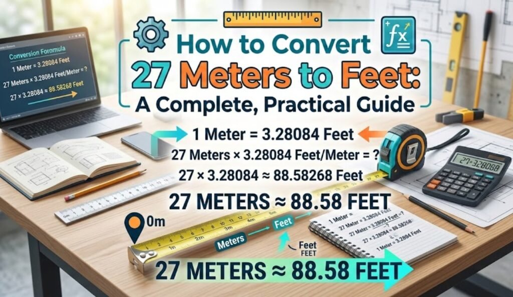 How to Convert 27 Meters to Feet
