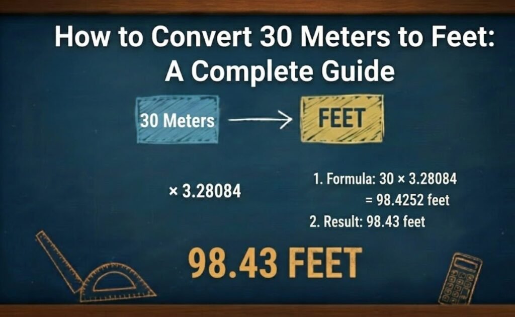 How to Convert 30 Meters to Feet