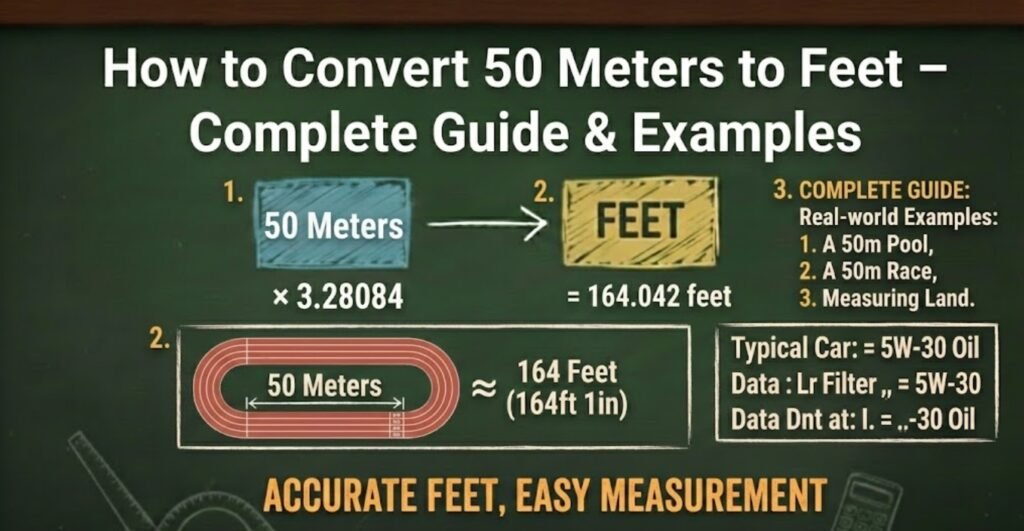 How to Convert 50 Meters to Feet
