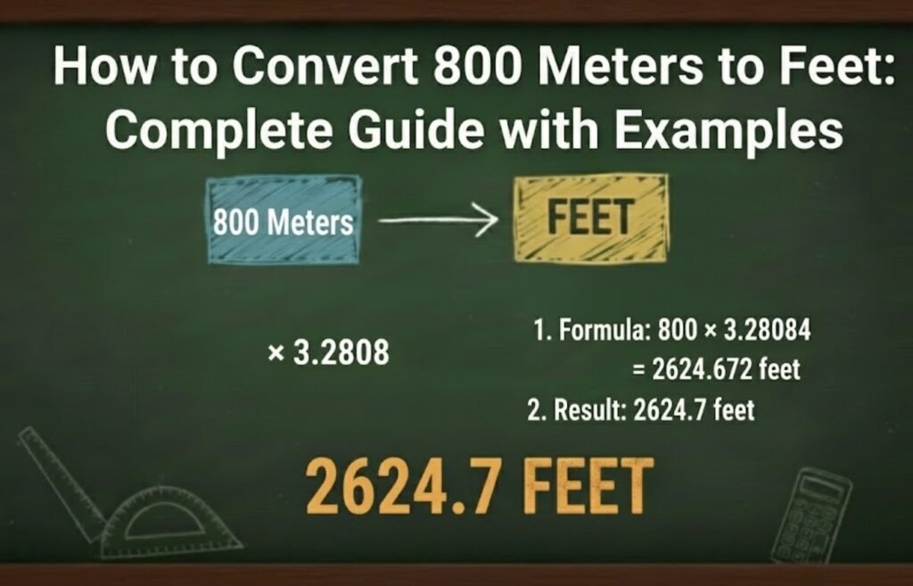 How to Convert 800 Meters to Feet